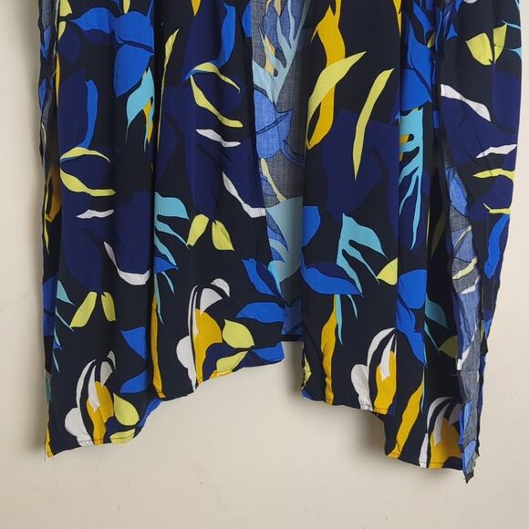 Costal Grandma Tropical Resortwear Maxi Tie Front Cardigan Coverup Women's  2X - Picture 5 of 8